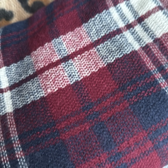 Lot 4 Oversized Scarves 3 Plaid 1 Animal Print / Leopard Print - Picture 4 of 9